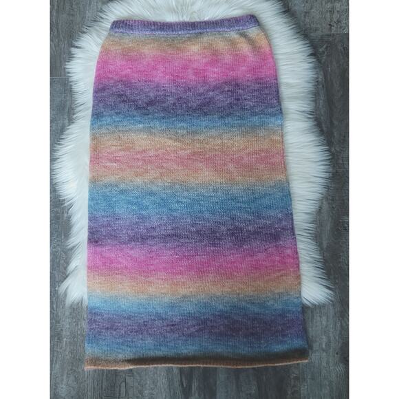 NWT Anthropologie Sunset Ombre Sweater Midi Skirt - Size 10 - Picture 8 of 8